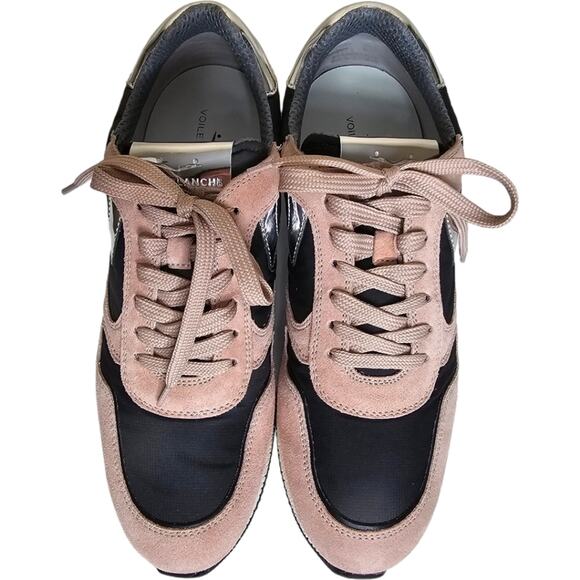 Voile Blanche Julia Power Sneaker Suede Washed Fabric Pink Grey Size 41/US 11 - Picture 4 of 15